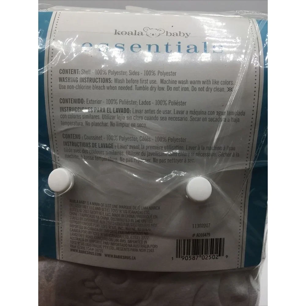 Koala Baby Essentals Fitted Portable/Mini Crib Pad Cover 2 Pkgs NEW